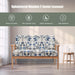 2-Seater Wooden Upholstered Loveseat with Rubber Wood Armrests