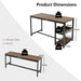 3 Pieces Kitchen Dining Set with Storage Rack