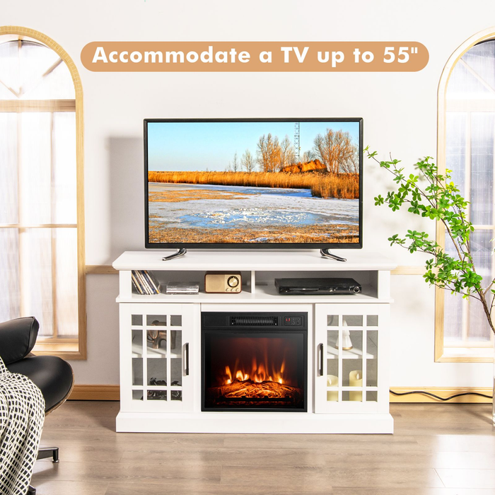 1400W Electric Fireplace with Mantel for Tvs up to 55 Inches