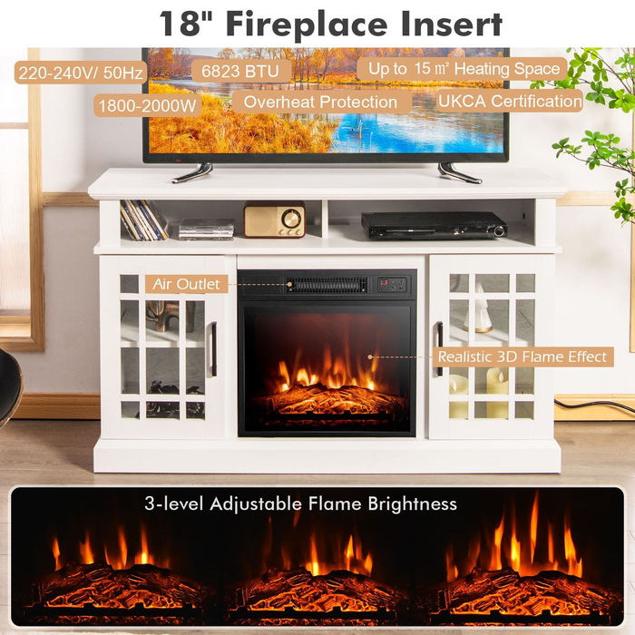 1400W Electric Fireplace with Mantel for Tvs up to 55 Inches