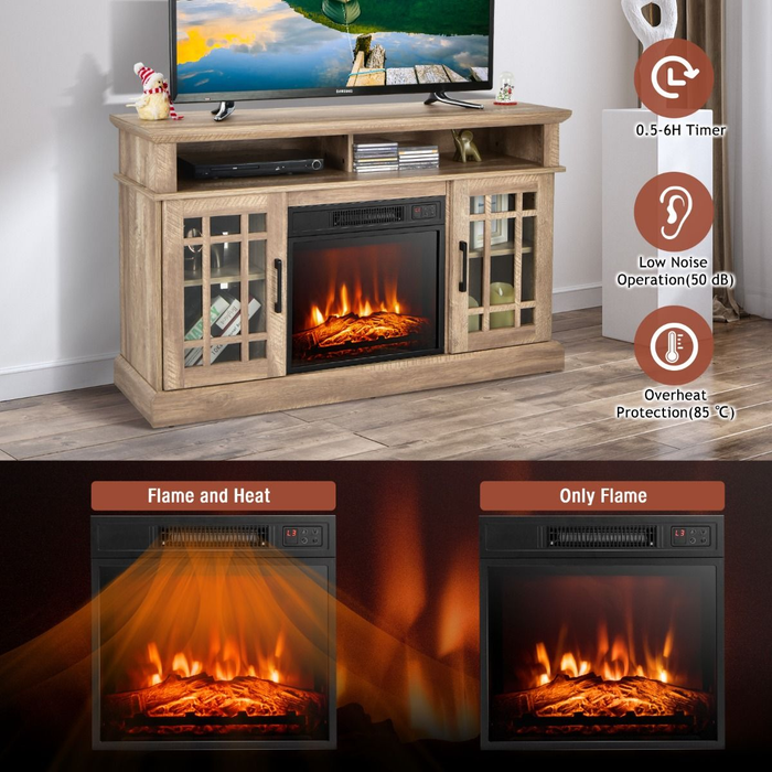 1400W Electric Fireplace with Mantel for Tvs up to 55 Inches