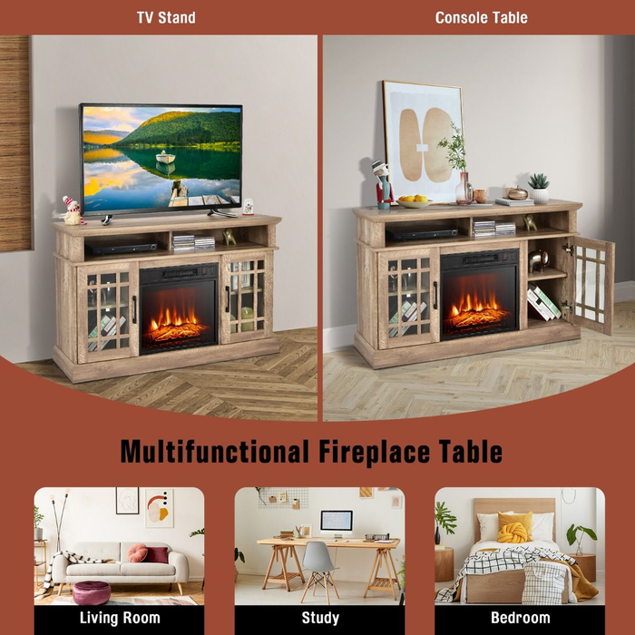 1400W Electric Fireplace with Mantel for Tvs up to 55 Inches