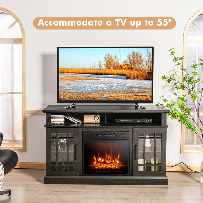 1400W Electric Fireplace with Mantel for Tvs up to 55 Inches