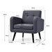 Mid-Century Modern Upholstered Accent Chair with Rubber Wood Legs