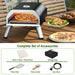 Stainless Steel Pizza Maker with Accessories Set and Storage Bag