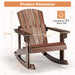 Patio Adirondack Rocking Chair with High Backrest