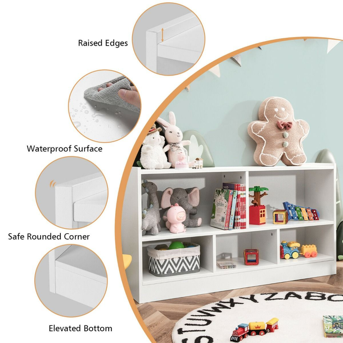 2-Tier Wooden Kids Bookcase
