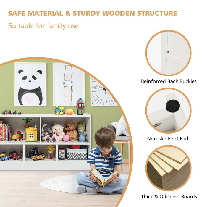 2-Tier Wooden Kids Bookcase