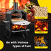 Outdoor Pizza Oven with Waterproof Cover and Anti-Scalding Handles