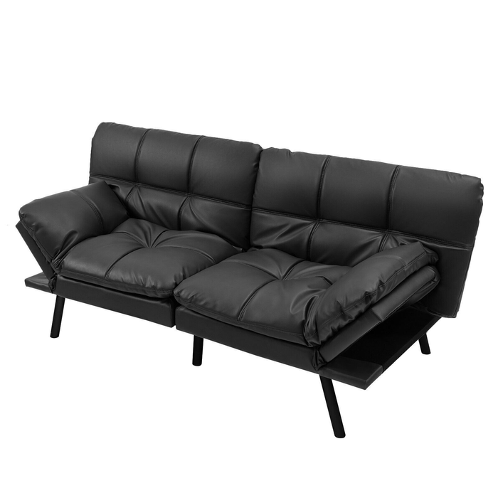 2 Seater Convertible Sofa Bed with Reclining Backrest