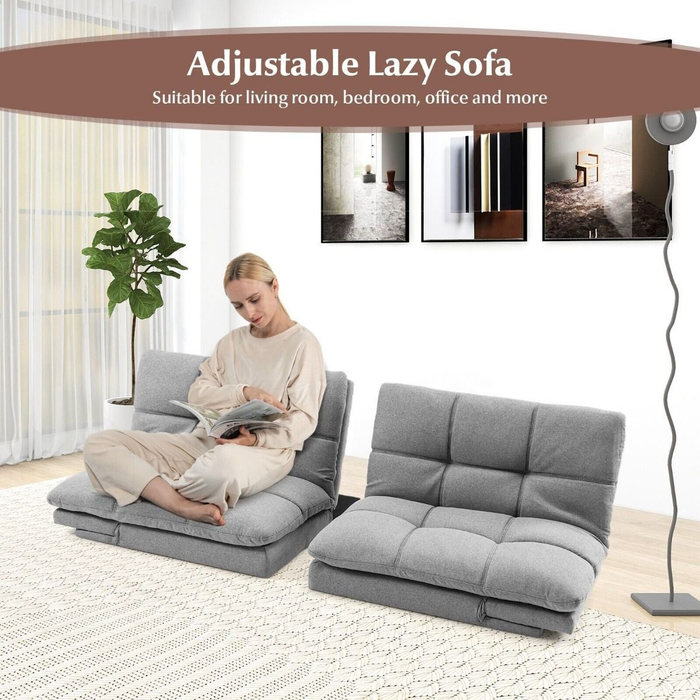 2 Seater Convertible Sofa Bed with Reclining Backrest