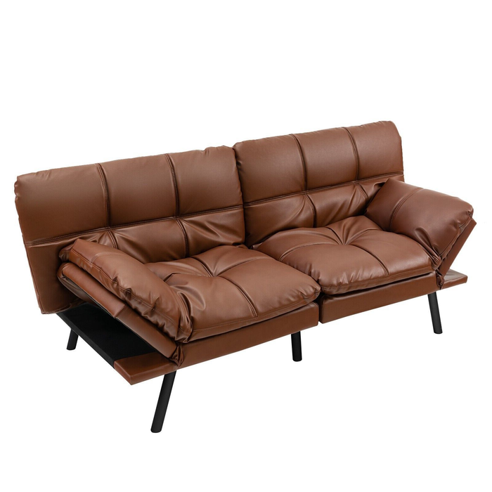 2 Seater Convertible Sofa Bed with Reclining Backrest