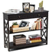 3-Tier Console Table with 1 Drawer and 2 Storage Shelves
