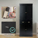 4-Door Tall Kitchen Cupboard Adjustable Shelves and Drawer