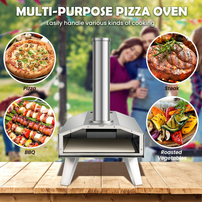 Portable Outdoor Stainless Steel Pizza Oven for Camping Picnic