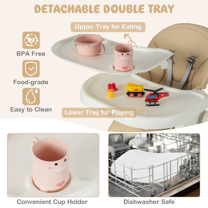4-In-1 Foldable Baby High Chair