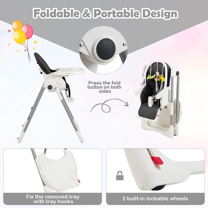4-In-1 Foldable Baby High Chair