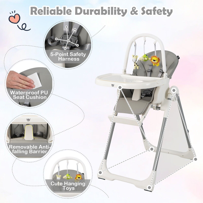 4-In-1 Foldable Baby High Chair
