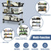 3-Tier Multifunctional Utility Cart with Flexible Wheels