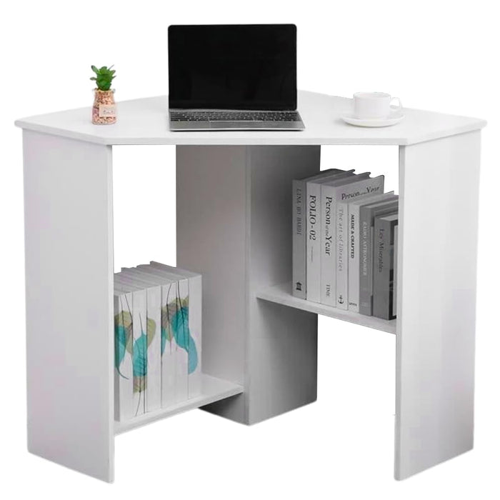 SEDOL Computer Desk - Wellington Compact Corner Desk with Undershelves