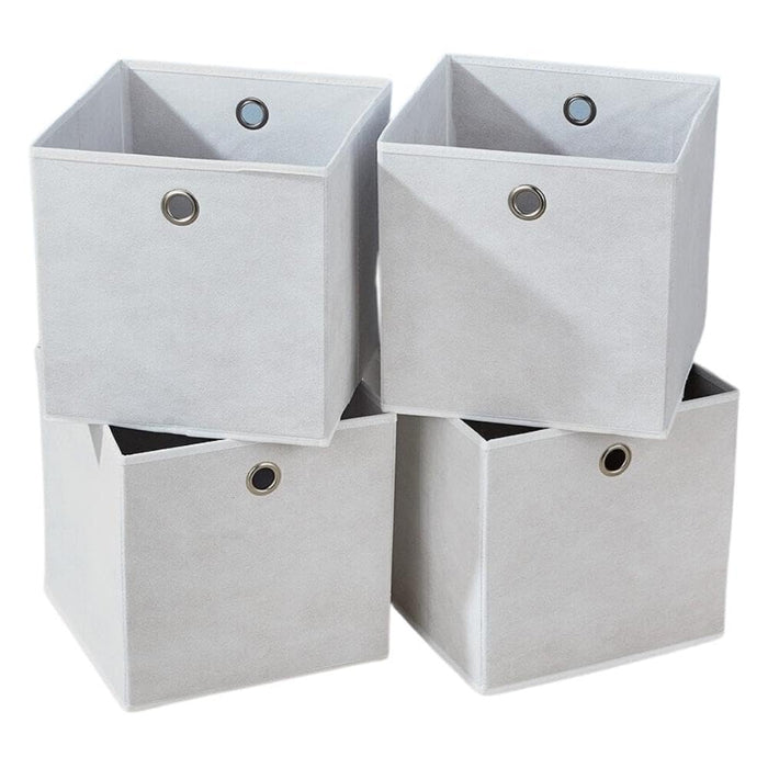 SEDOL Storage Boxes - (Set of 4) 27×27cm Non-Woven Fabric Foldable Storage Cube