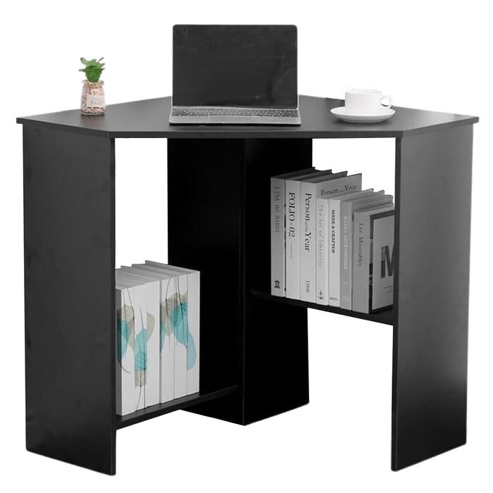 SEDOL Computer Desk - Wellington Compact Corner Desk with Undershelves