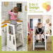 Kids Non-Slip Kitchen Step Stool with Double Safety Rails