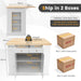 Drop-Leaf Kitchen Island with Extendable Worktop and Adjustable Shelves