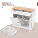 Kitchen Tilt-Out Trash Cabinet with 2 Drawers and Adjustable Shelves