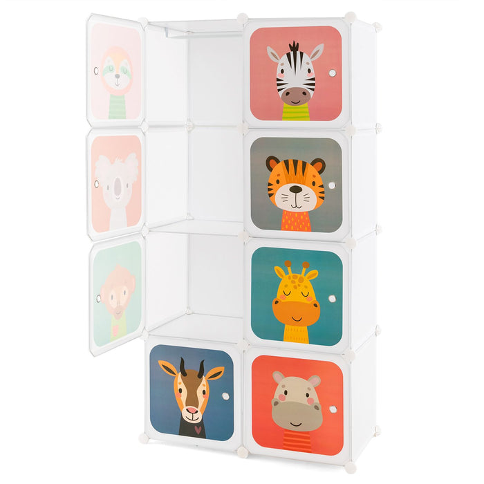 Cube Portable Kids Wardrobe with Hanging Section