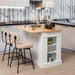 Drop-Leaf Kitchen Island with Extendable Worktop and Adjustable Shelves