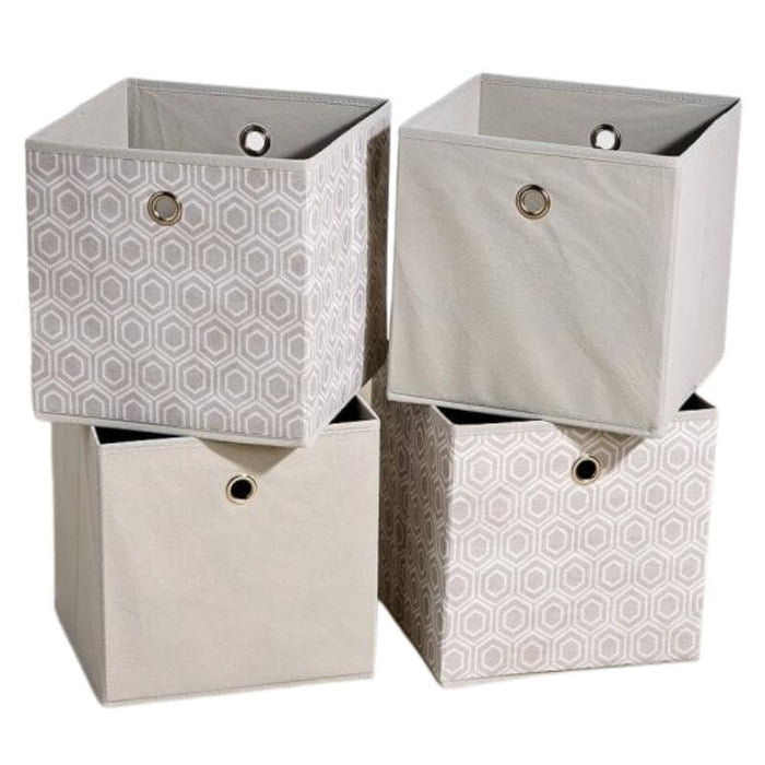 SEDOL Storage Boxes - (Set of 4) 27×27cm Non-Woven Fabric Foldable Storage Cube