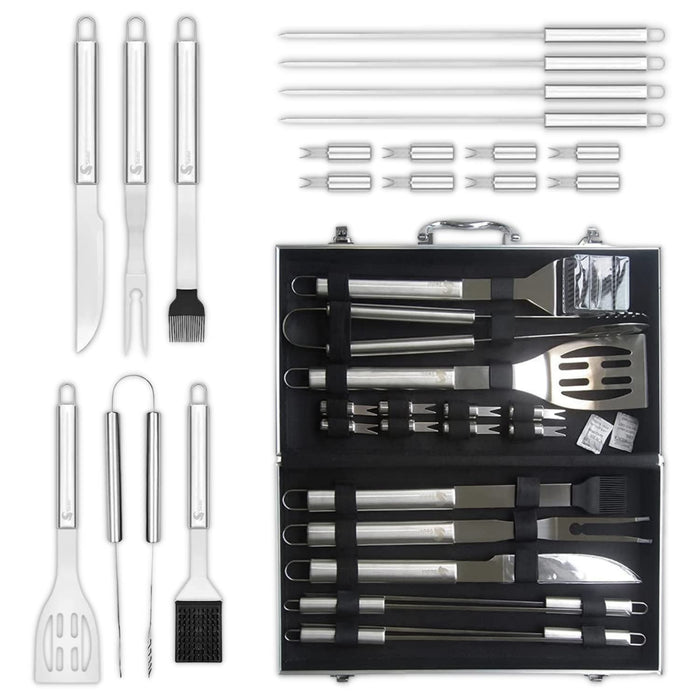 SEDOL BBQ Tools Set - 18pcs Heavy Duty Stainless Steel BBQ Accessories