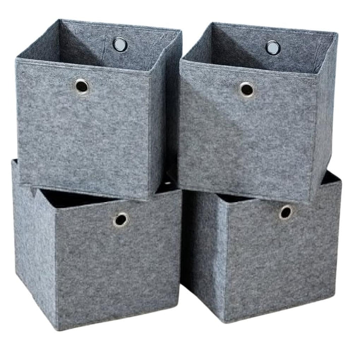 SEDOL Storage Boxes - (Set of 4) 27×27cm Non-Woven Fabric Foldable Storage Cube