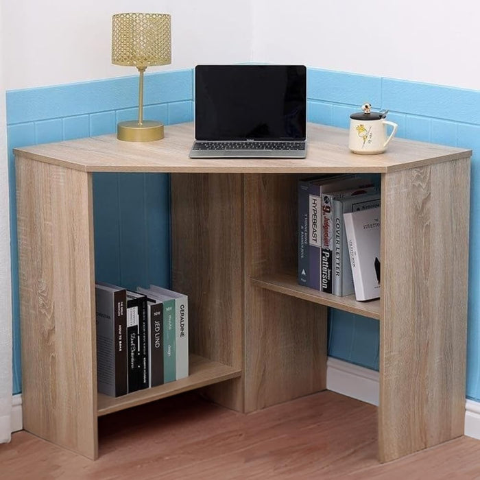 SEDOL Computer Desk - Wellington Compact Corner Desk with Undershelves