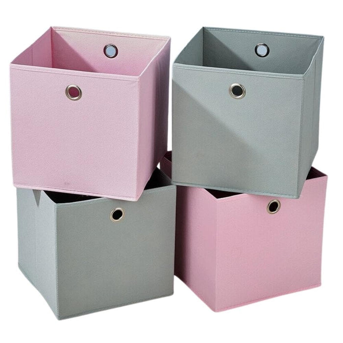 SEDOL Storage Boxes - (Set of 4) 27×27cm Non-Woven Fabric Foldable Storage Cube