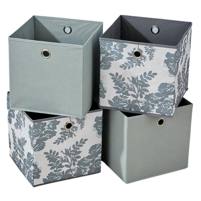 SEDOL Storage Boxes - (Set of 4) 27×27cm Non-Woven Fabric Foldable Storage Cube