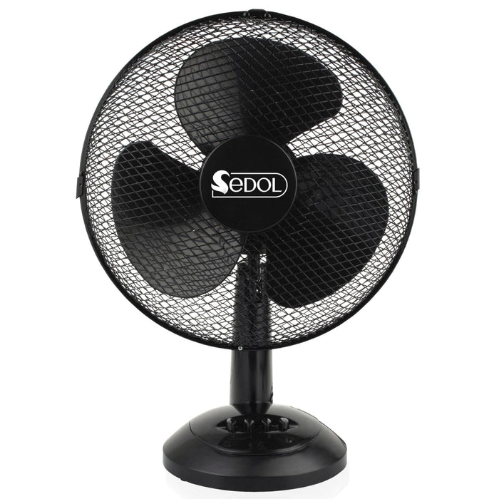 SEDOL 12" Desk Fan - Portable Electric Fan with 3 Speed Settings