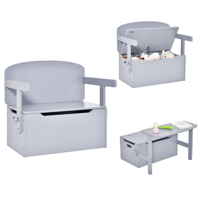 3-In-1 Kids Table and Chair Set with Toy Storage Box