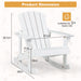 Patio Adirondack Rocking Chair with High Backrest