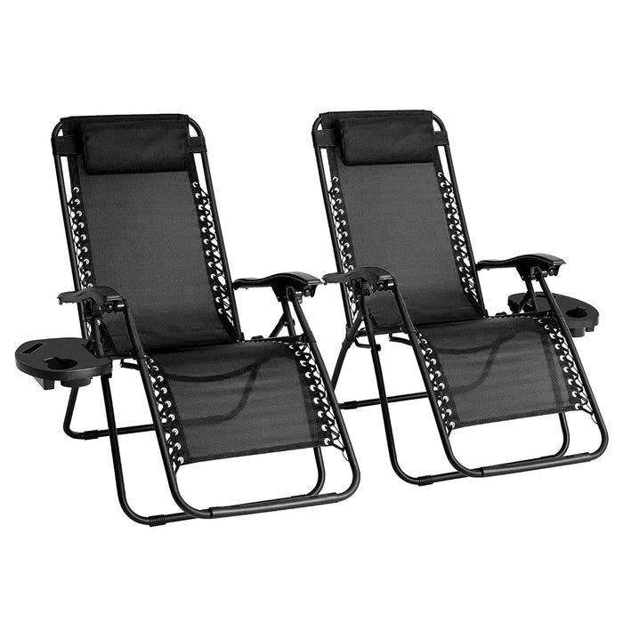 SEDOL Zero Gravity Chairs (Set of 2) - Reclining & Folding Outdoor Chair for Garden, Decking, and Patio