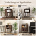 Record Player Stand with Charging Station and 5 Storage Compartments
