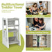 Kids Non-Slip Kitchen Step Stool with Double Safety Rails