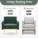 Modern Velvet Accent Chair with Button Tufted Back and Golden Metal Legs