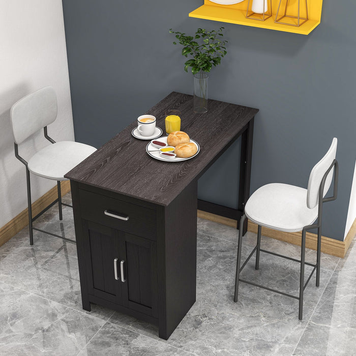 Counter Height Table with Storage Rectangular Pub Dining Table