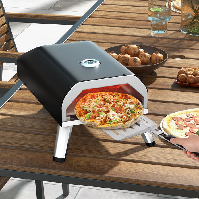 Stainless Steel Pizza Maker with Accessories Set and Storage Bag