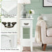 2-Tier Bedside Table with Drawer and Storage Shelf