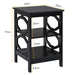 3-Tier Bedside Table with Storage Shelves for Living Room Bedroom