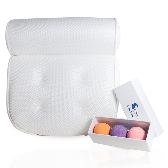 bath pillow & bath bombs gift set - sedol (1)