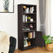 Wooden Tall Bookcase with 3-Tier Storage Cabinet
